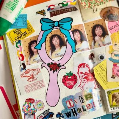Hand Mirror Sticker Frame