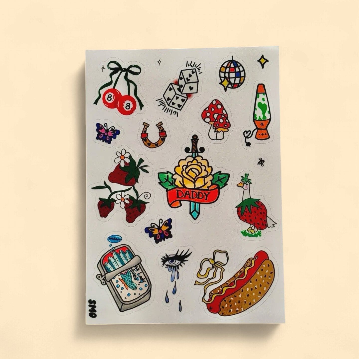Tattoo Flash Sticker Sheet