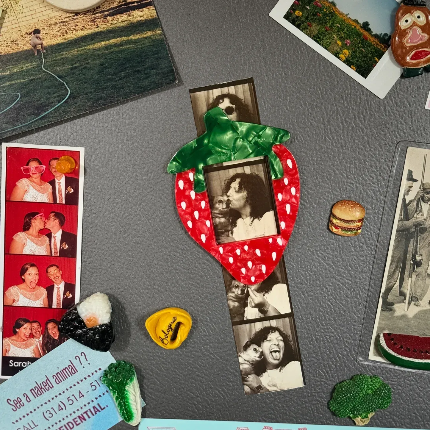 Strawberry Magnetic Photo Frame