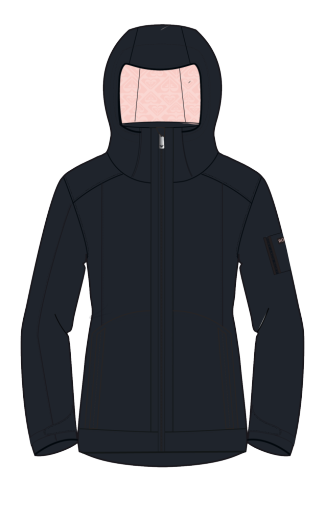 GIRLS&#39; ROXY MEADE GIRL JACKET, Colour: black, Season: fall 2024, Size: L