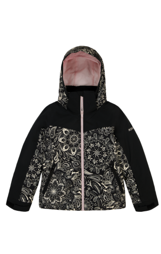 GIRLS&#39; ROXY FREE JET BLOCK JACKET, Colour: black, Season: fall 2024, Size: L
