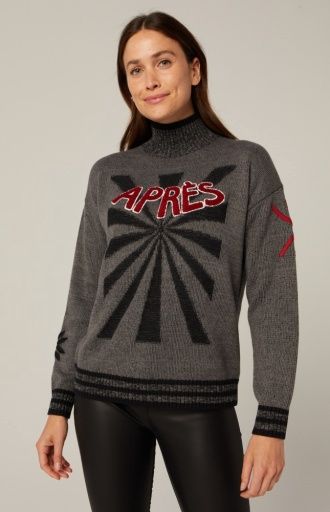 Devin Mockneck Sweater, Colour: Heather Grey, Season: FALL 2024, Size: L