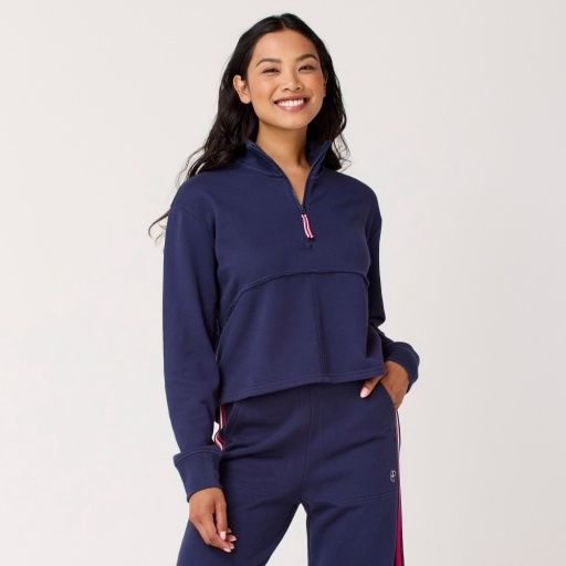 S25302 Holly 1/2 Zip, Colour: 405 Indigo, Size: S