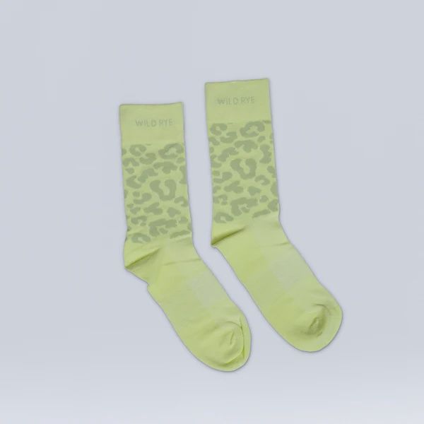 W&#39;s Wild Rye 6&quot; Bike Socks, Colour: MMW-Matcha Meowww, Size: S