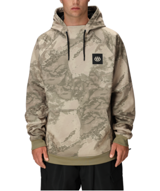 M4WNCS115 Men&#39;s Bonded Fleece Hoody, Colour: Limestone Hemisphere Print, Size: M