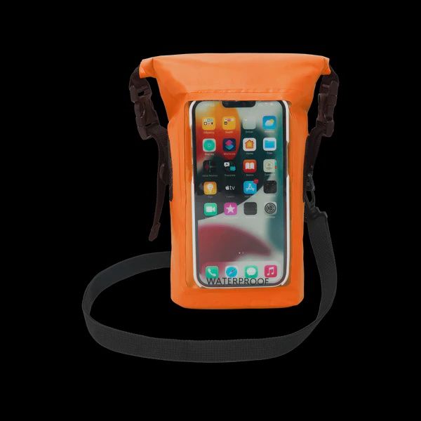 Waterproof Phone Tote, Colour: Neon Orange, Size: 2L