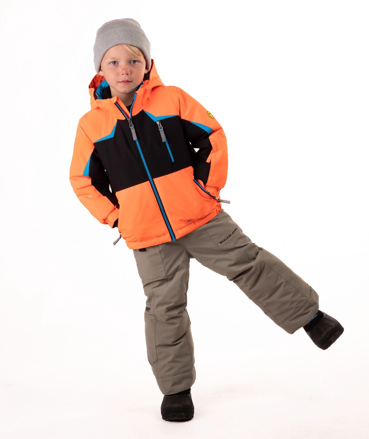 Kids' Everett Jacket, Colour: 337 Orangeshock, Size: 4