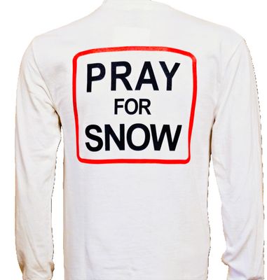 &quot;Pray for Snow&quot; Youth Long Sleeve T-Shirt (White)