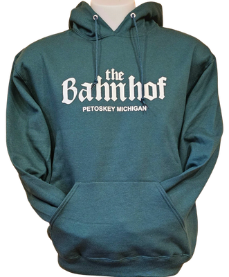&quot;The Bahnhof&quot; Hoodie (Gray and Forest Green)