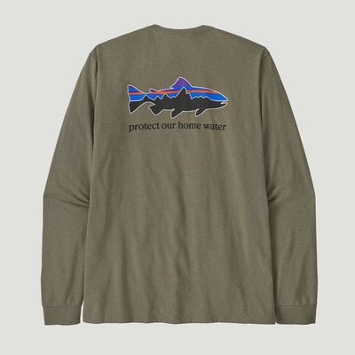 M&#39;s L/S Home Water Trout Responsibili-Tee