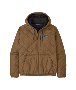 27611 M&#39;s Diamond Quilted Bomber Hoody, Colour: DRBN-Deer Brown, Size: S