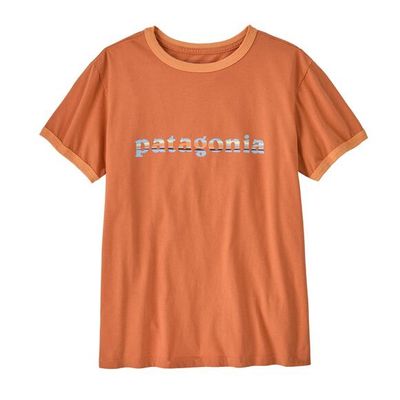 37785 W&#39;s &#39;73 Text Logo Organic Ringer Tee