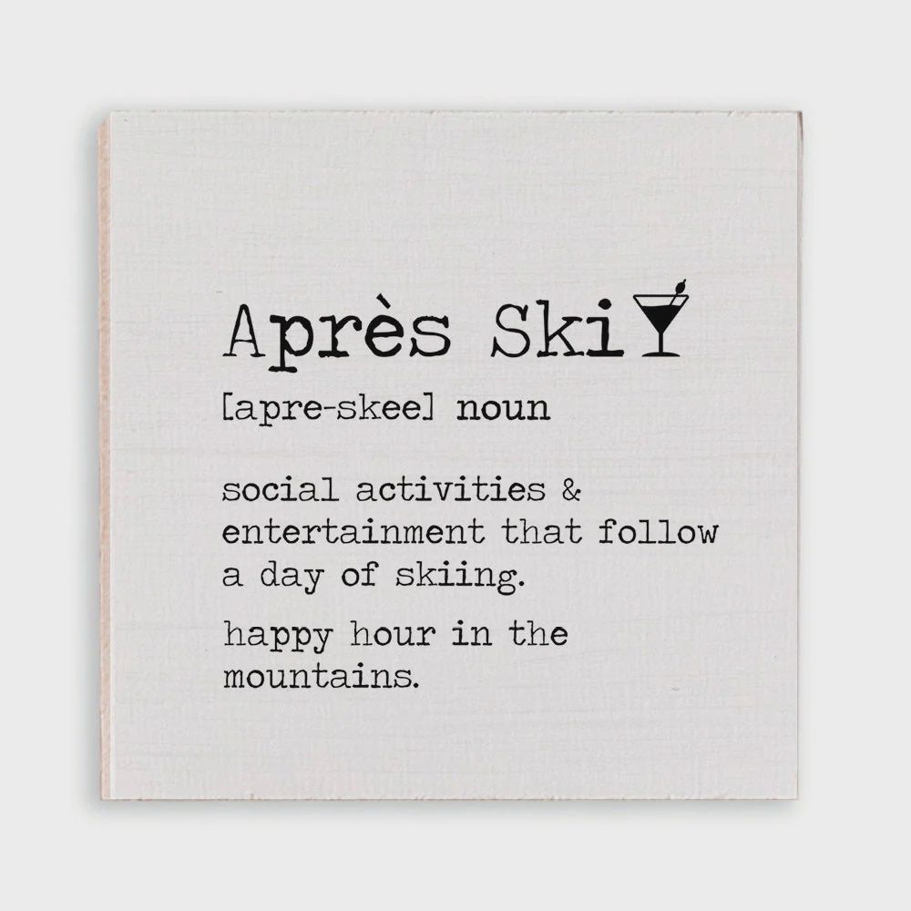 Apres Ski Definition Magnet