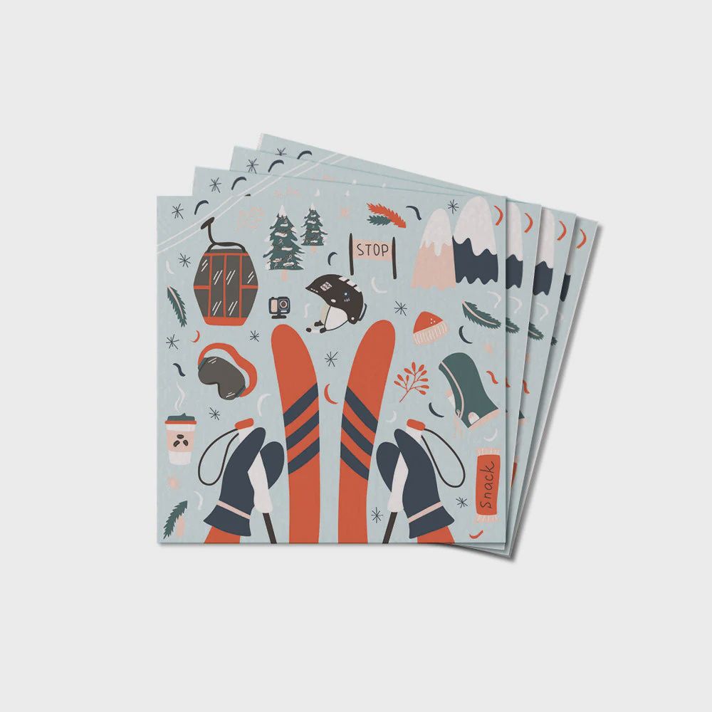 Chairlift Charm Coaster Set