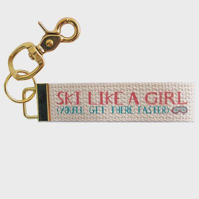 Ski Like A Girl Keychain