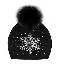HT0088 Snowflake Beanie, Colour: Black, Size: -