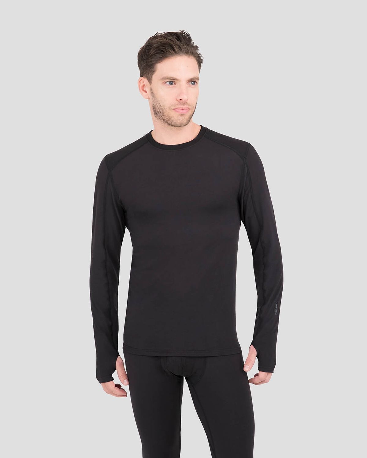 Men's Thermolator 2.0 Crew, Colour: 010 Black, Size: S
