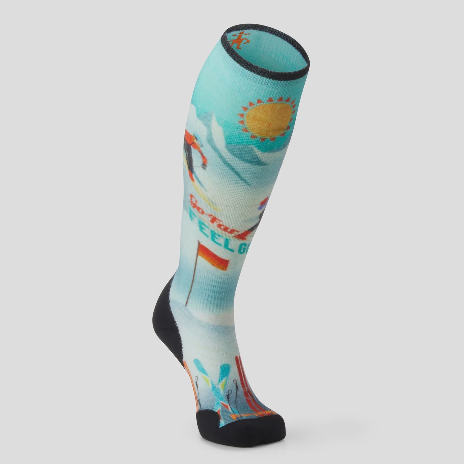 W Ski Bunny Targeted Cushion Sock, Colour: 810Capri, Size: L