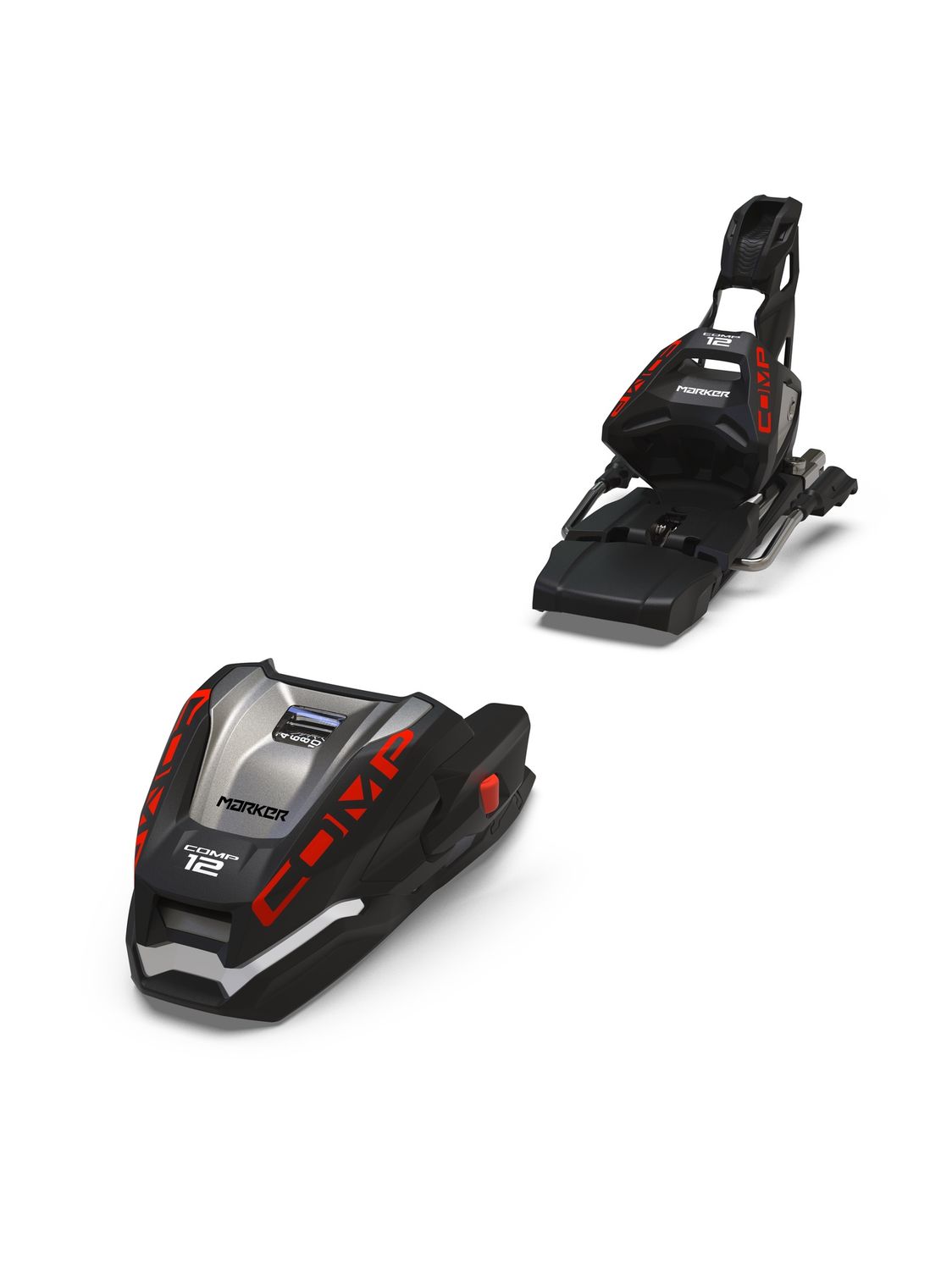 Comp 12, Colour: Black/ Flo Red, Size: 85mm