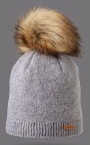 Clarisse FF Pom Beanie, Colour: Light Gray, Size: OS