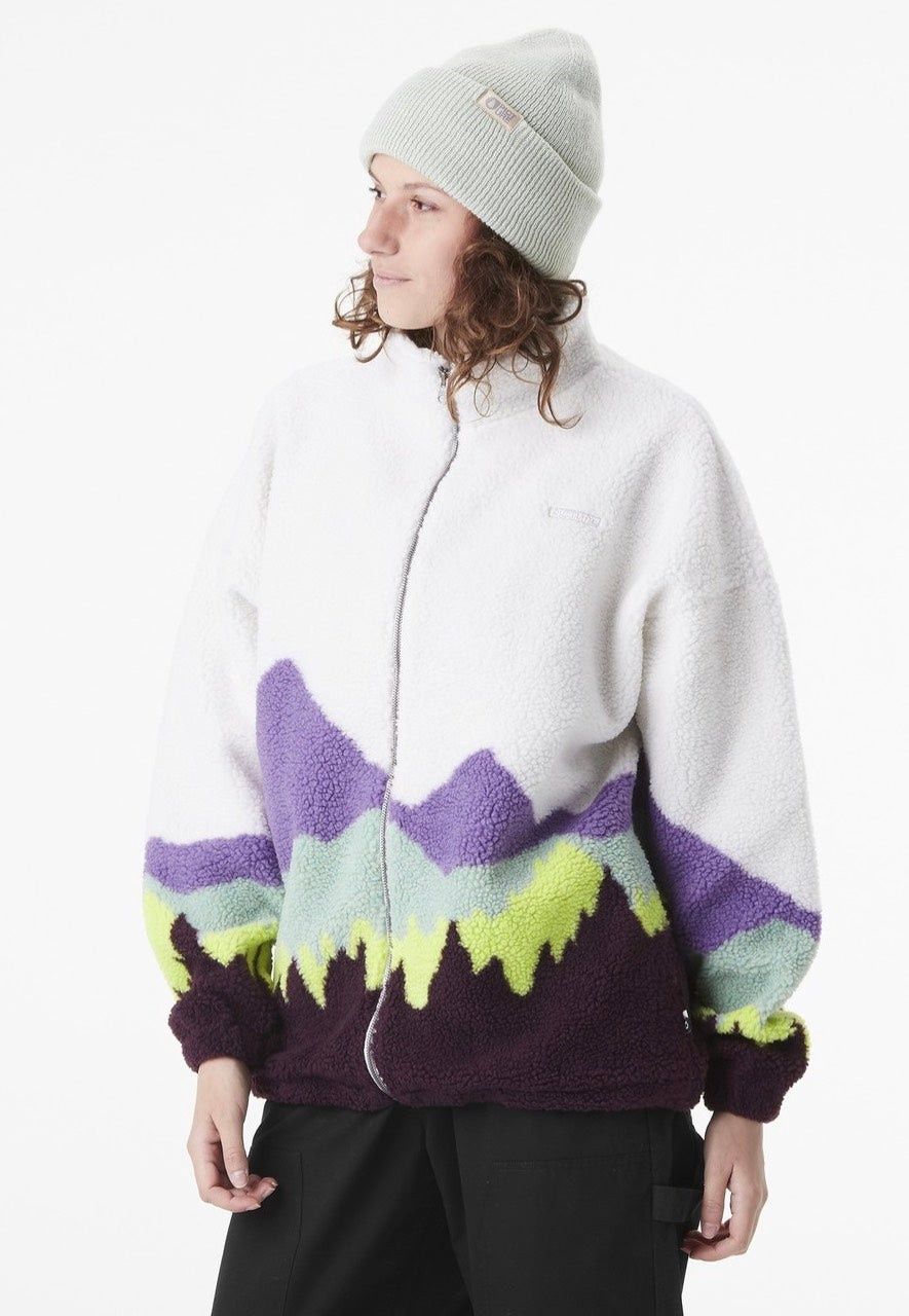 WSW0340 W Nyss Zip Fleece, Color: APurpleMtns, Size: S