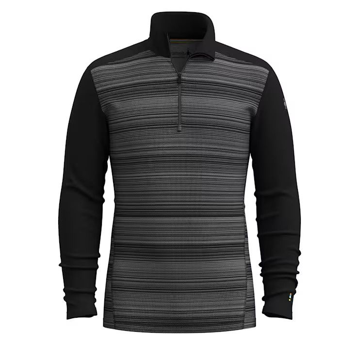 SW002821 M's Classic Merino Base Layer Quarter Zip, Colour: K42 Black Color Shift, Size: S