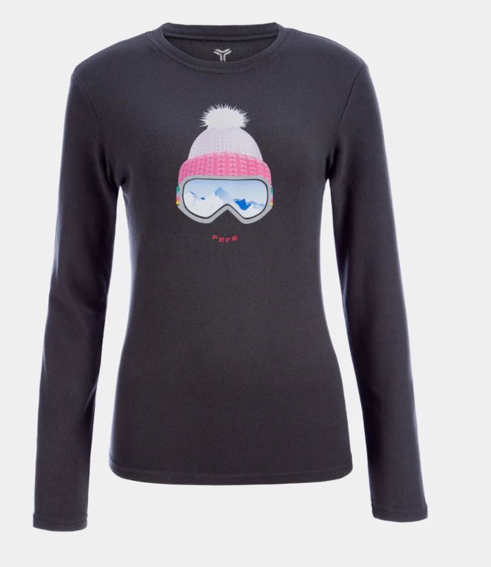 Goggle Crew Top, Color: 001 Black, Size: S