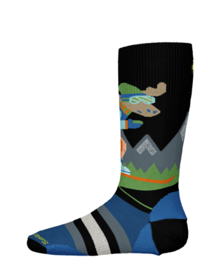 K Wintersport Full Cushion Mountain Moose Sock, Colour: 001 Black, Size: S