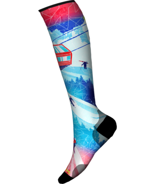 SW002144 M's Zero Cushion Ski Day OTC Sock, Colour: J96 Laguna Blue, Size: S