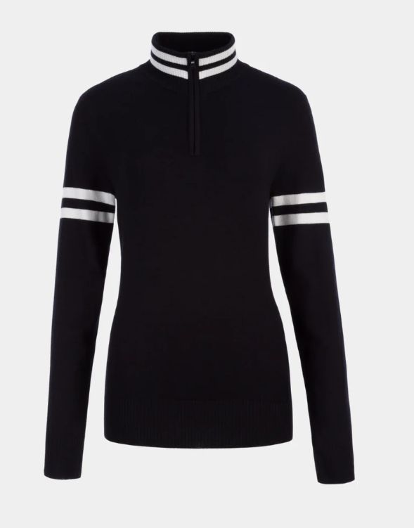 S2113 Kate Sweater, Color: 001 Black-White, Size: S