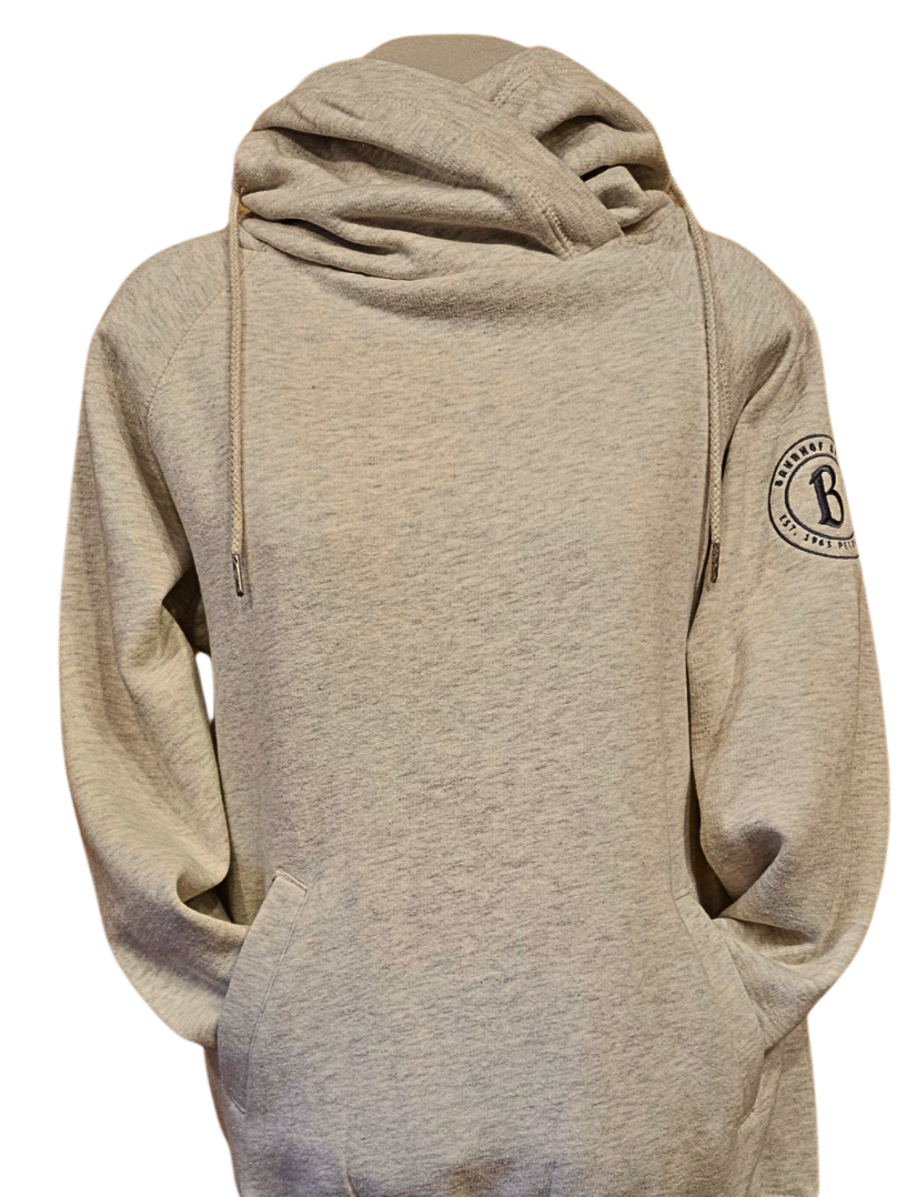 Bahnhof Cowl Neck Sweatshirt (2 Colors), Colour: Oatmeal Heather, Size: XS