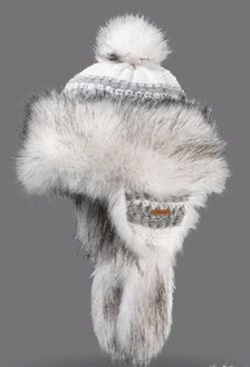 Bajka Faux Fur Hat, Color: AE-WhtGry, Size: OS