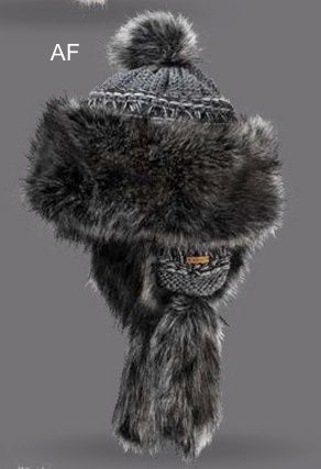 Bajka Faux Fur Hat, Colour: E2-Charcoal Grey, Size: OS