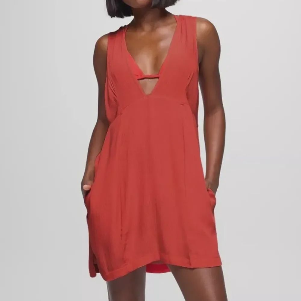 2081181 Fernie V-Neck Mini Dress, Color: 600 Rose Fire, Size: S