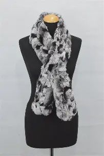 SCEG05 Ruffle Rabbit Scarf, Colour: Black Frost, Size: -
