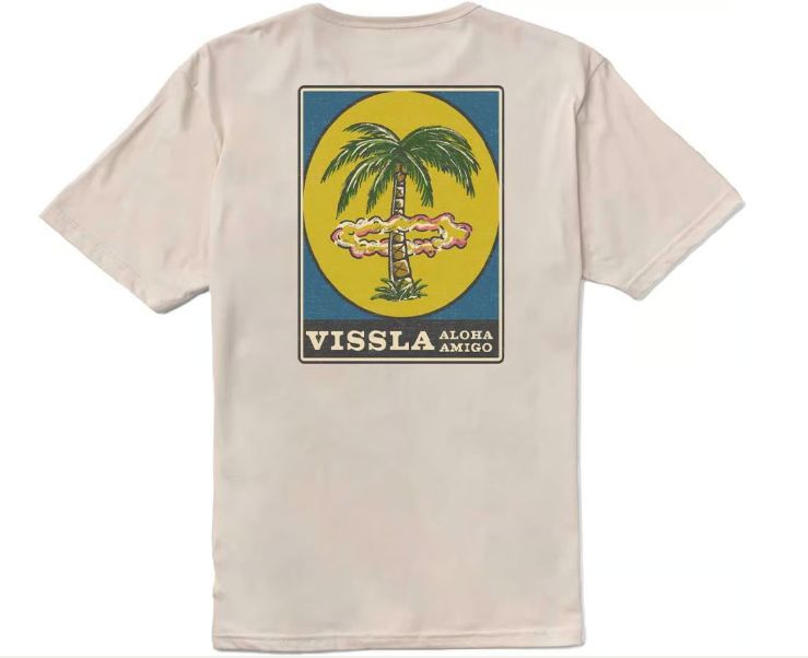 M4227ATO Atomic Palms Organic Tee, Color: Bone, Size: S