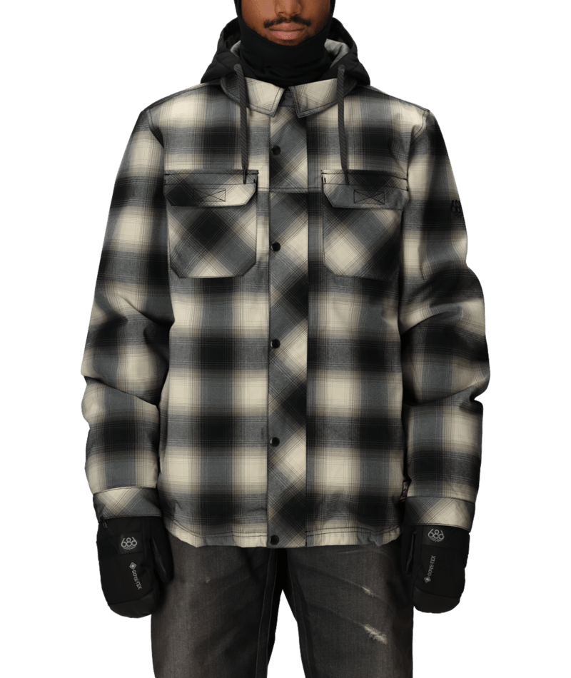 M5WN151 Men's Woodland Insulated Jacket, Colour: Limestone Plaid, Size: M