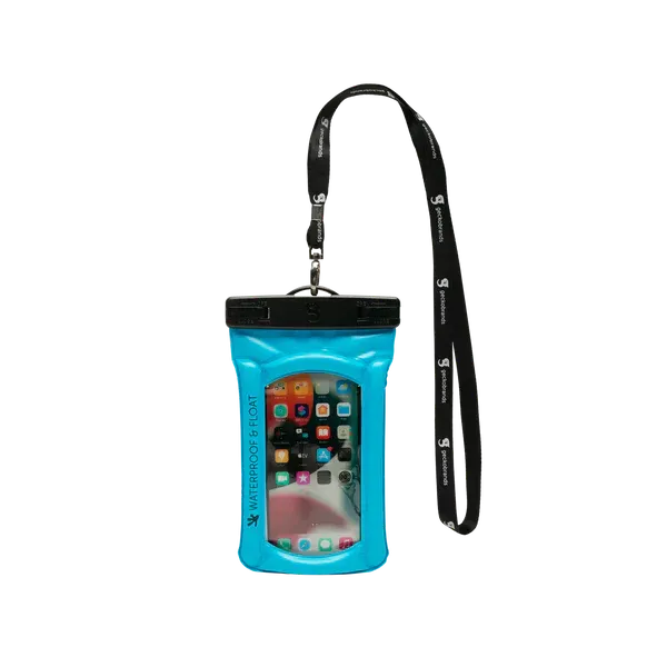 Waterproof Float Phone Dry Bag, Colour: Neon Blue, Size: -