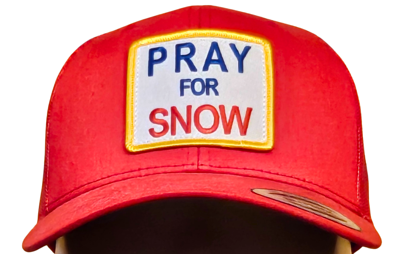 Pray for Snow Trucker Cap (Multiple Colors), Colour: RED, Size: OSFA