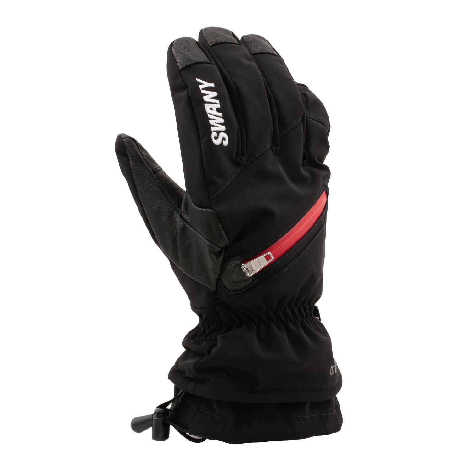 SX-34M Mens Falcon Glove, Colour: 948 Black-Red Zipper, Size: M