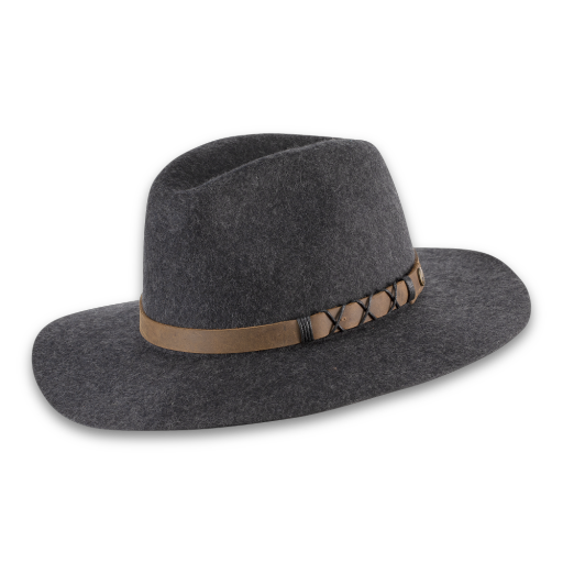 Soho Wide Brim Hat, Colour: CHARCOAL
