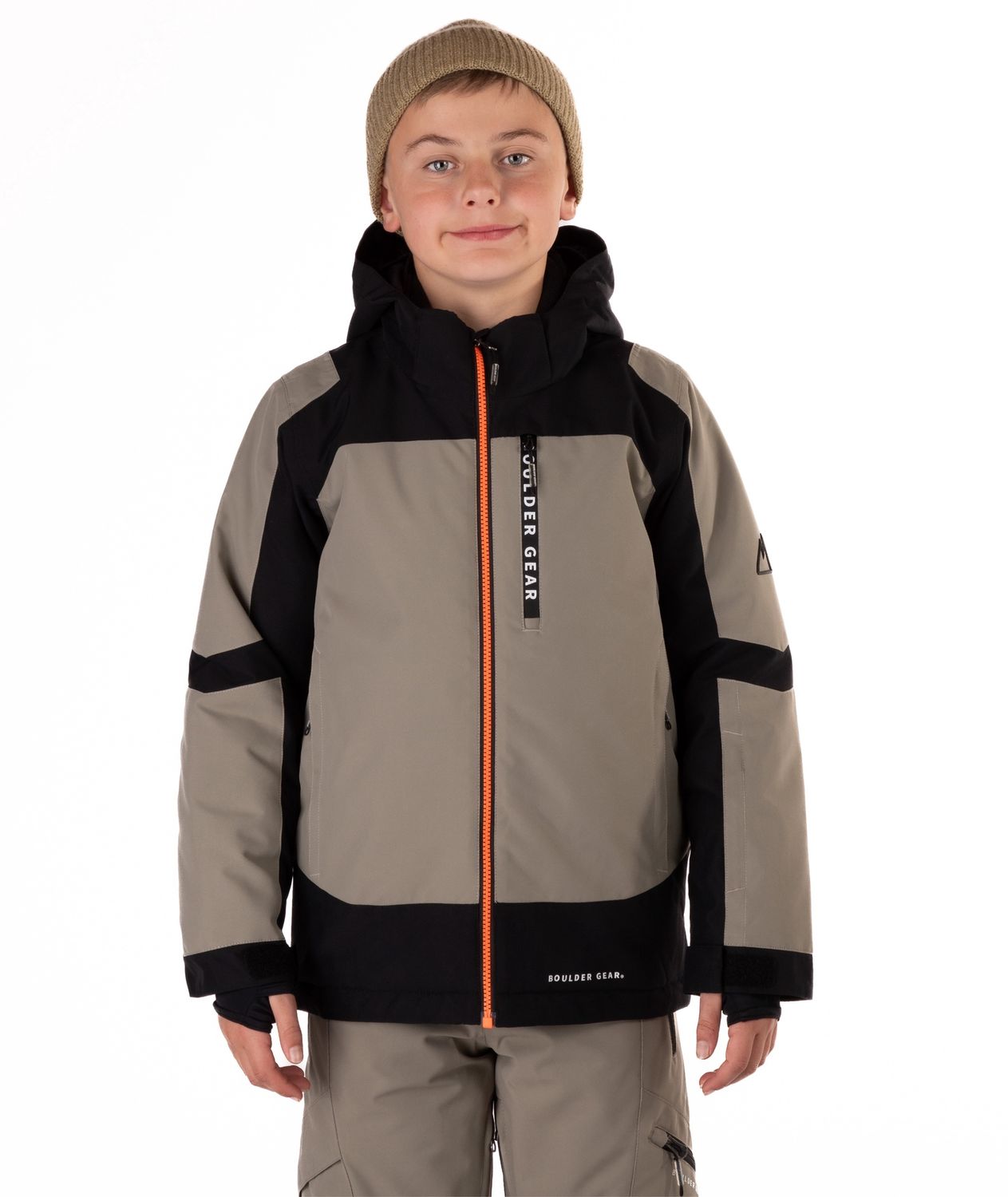 Youth Rowen Jacket, Colour: 840 Gravel, Size: S