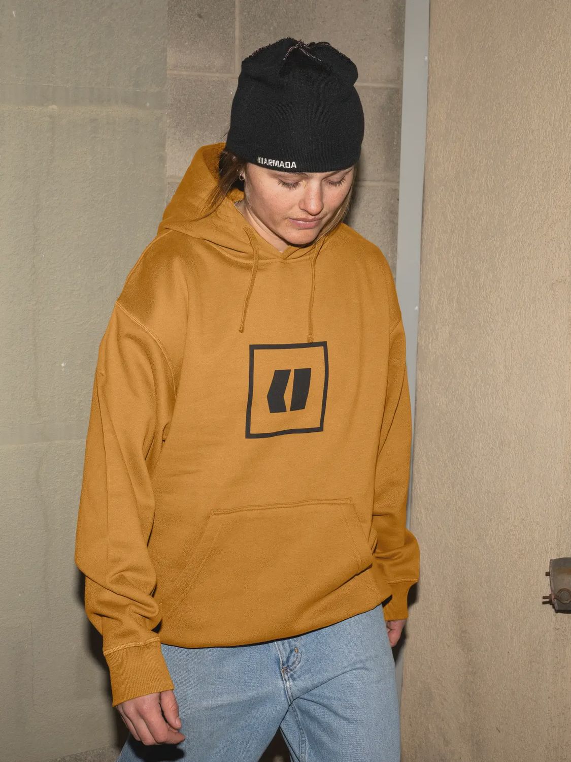 Icon Hoodie, Colour: Golden Brown, Size: XS