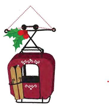 Gondola Ornament, Colour: 13 Red