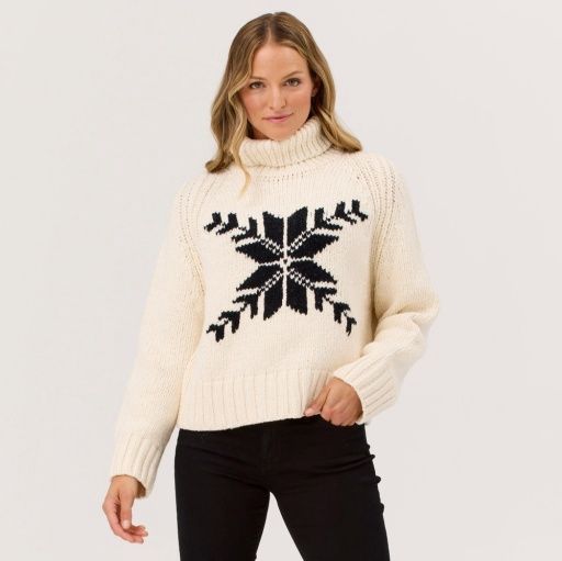 Snowflake Sweater, Colour: 105 Natural, Size: XS