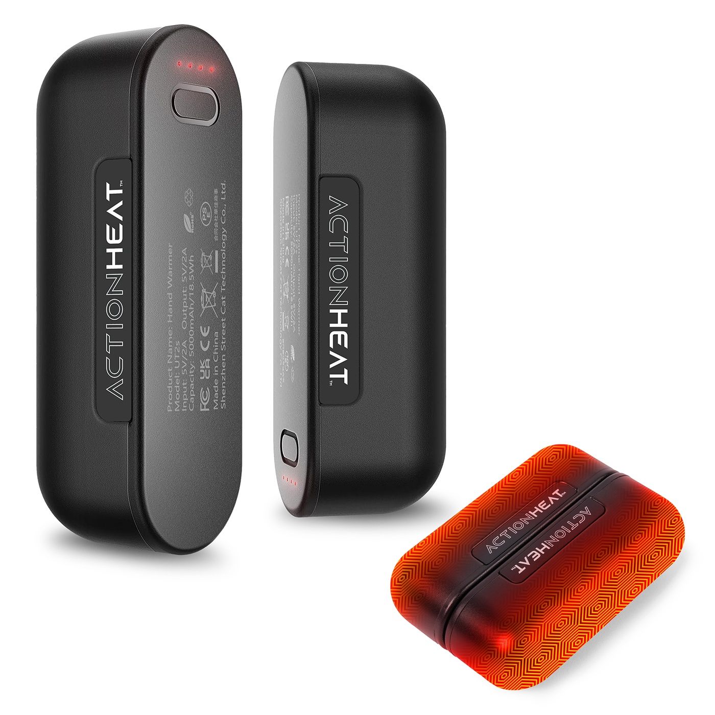 ActionHeat Magnetic Dual Electric Hand Warmer, Colour: Black, Size: OS