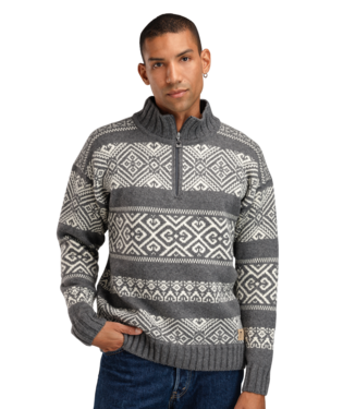 Rasletind Masc Sweater, Colour: E00 Dk Charcoal-OffWht, Size: M