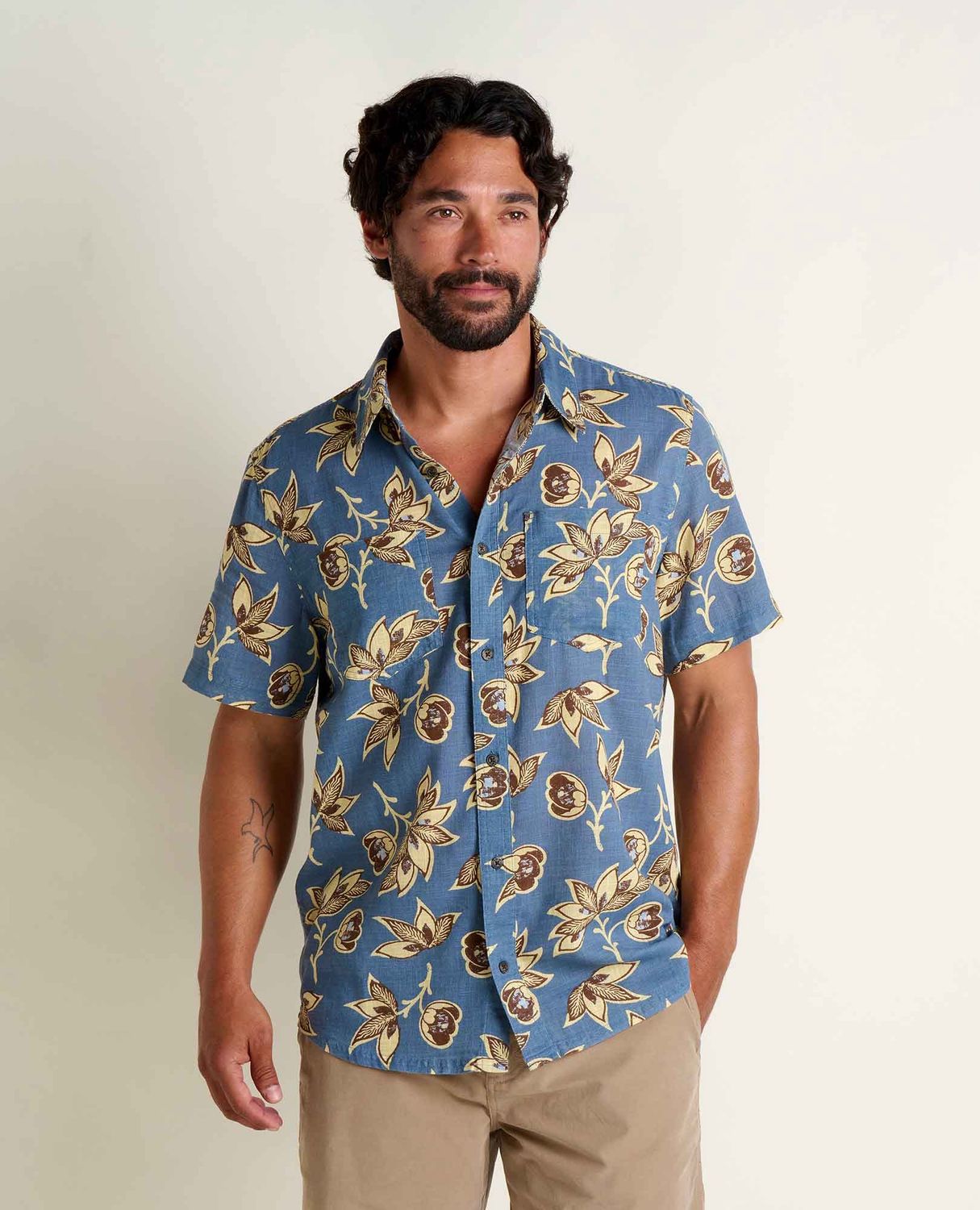 T2002000 Salton Shirt, Color: 069 Pacific Blue Print, Size: S