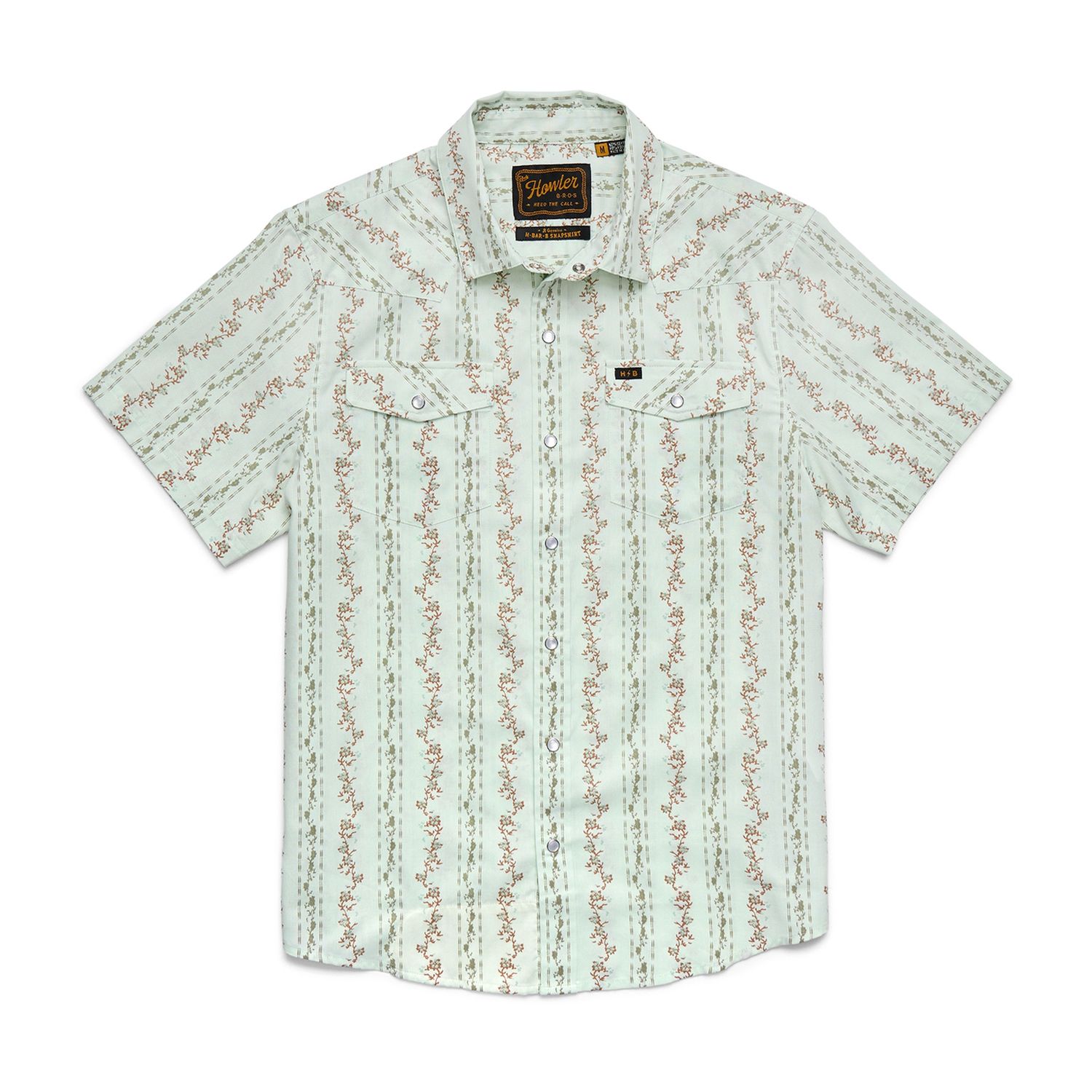 122226S H Bar B Snapshirt, Color: Hibiscus Ribbons:Mint, Size: S