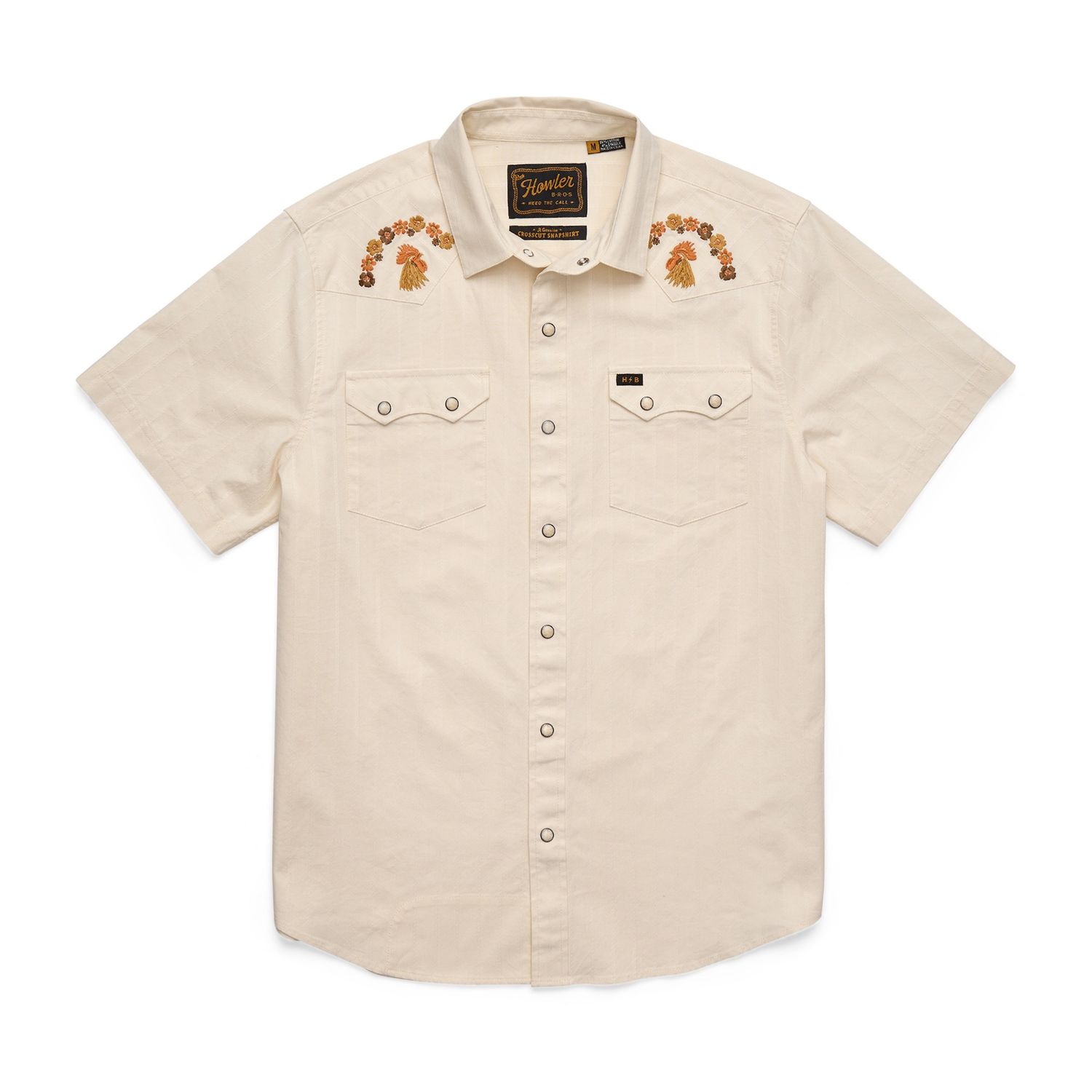 127526S Crosscut Deluxe Snapshirt, Color: Fowl Play:Off Wht Dobby, Size: S